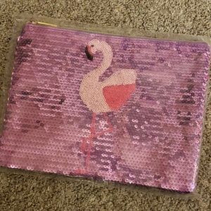 Flamingo detailed makeup bag